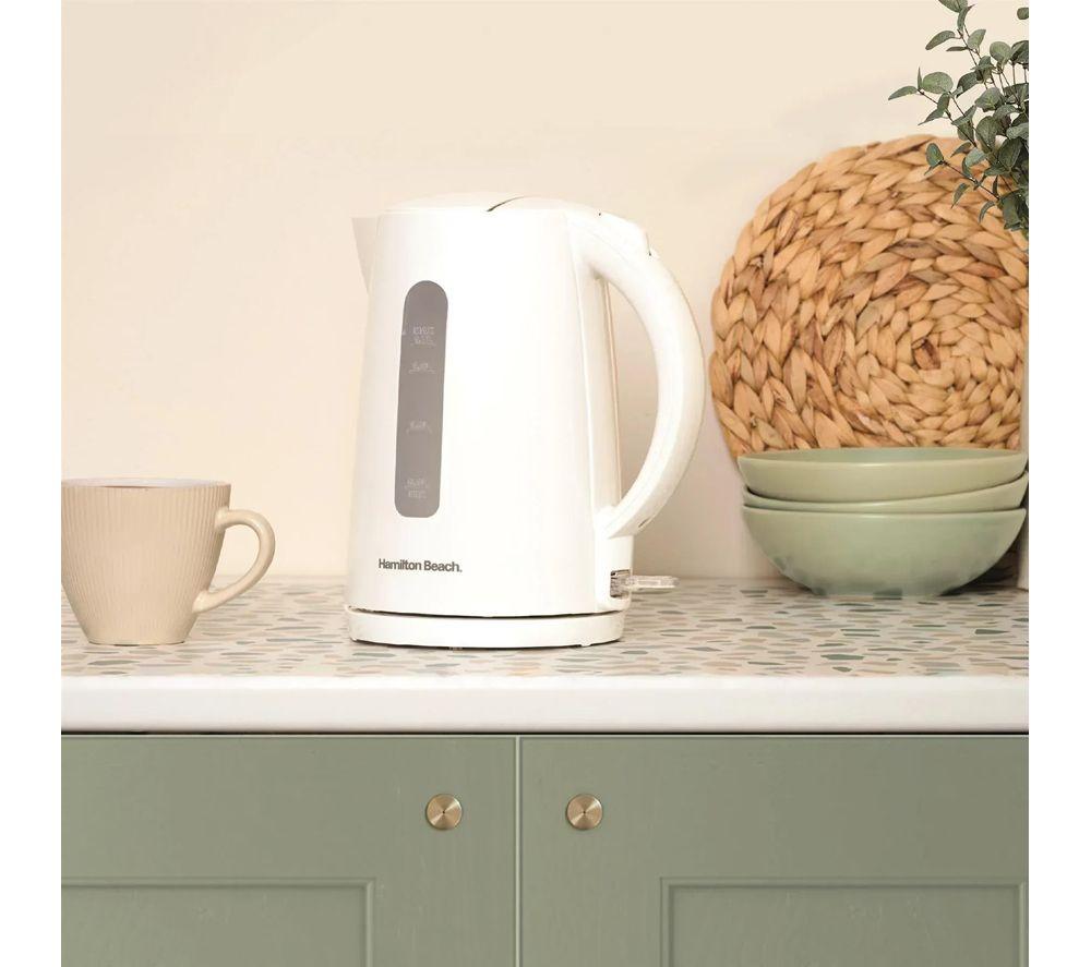 HAMILTON BEACH Essentials Jug Kettle, 4-Slice Toaster & Solo Microwave Bundle - White image number 6 of 6