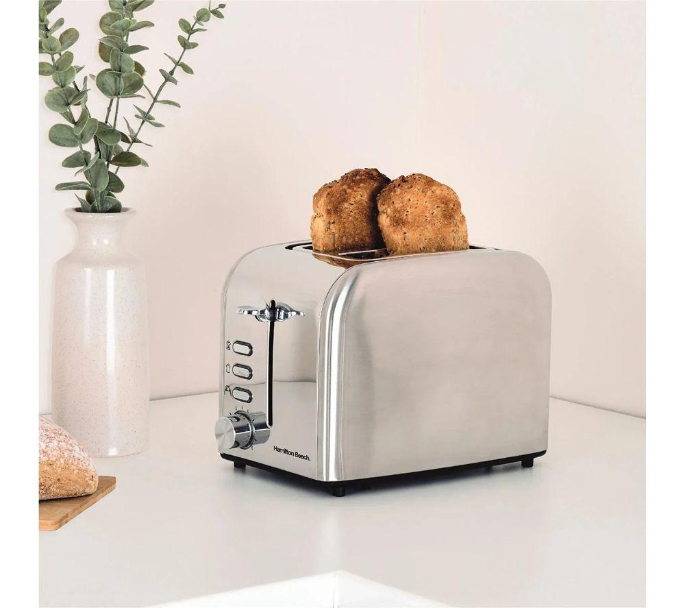 HAMILTON BEACH Rise Jug Kettle, 2-Slice Toaster, Sandwich Toaster & Slow Cooker Bundle - Silver image number 3 of 8