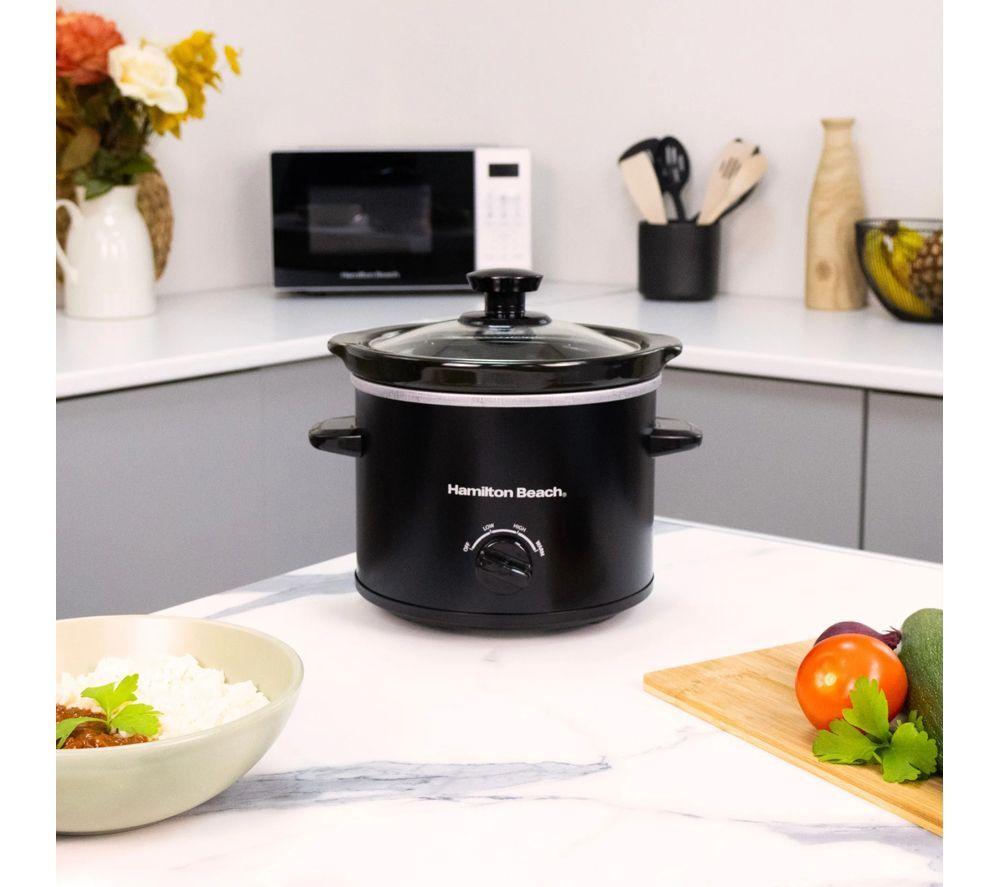 HAMILTON BEACH Rise Jug Kettle, 2-Slice Toaster, Sandwich Toaster & Slow Cooker Bundle - Black image number 2 of 7