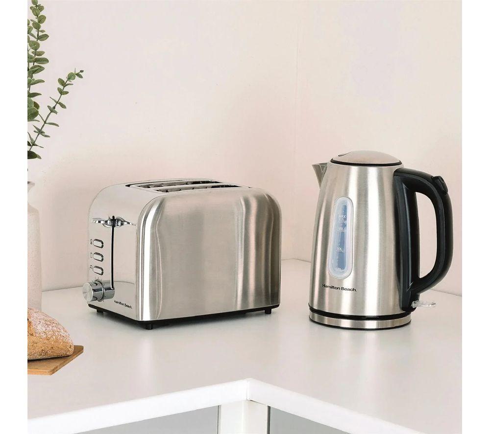 HAMILTON BEACH Rise Jug Kettle, 2-Slice Toaster, Sandwich Toaster & Slow Cooker Bundle - Black image number 6 of 7