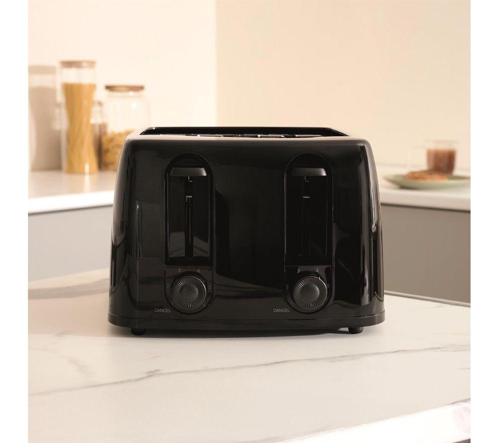 HAMILTON BEACH Essentials Jug Kettle, 4-Slice Toaster & Solo Microwave Bundle - Black image number 3 of 4