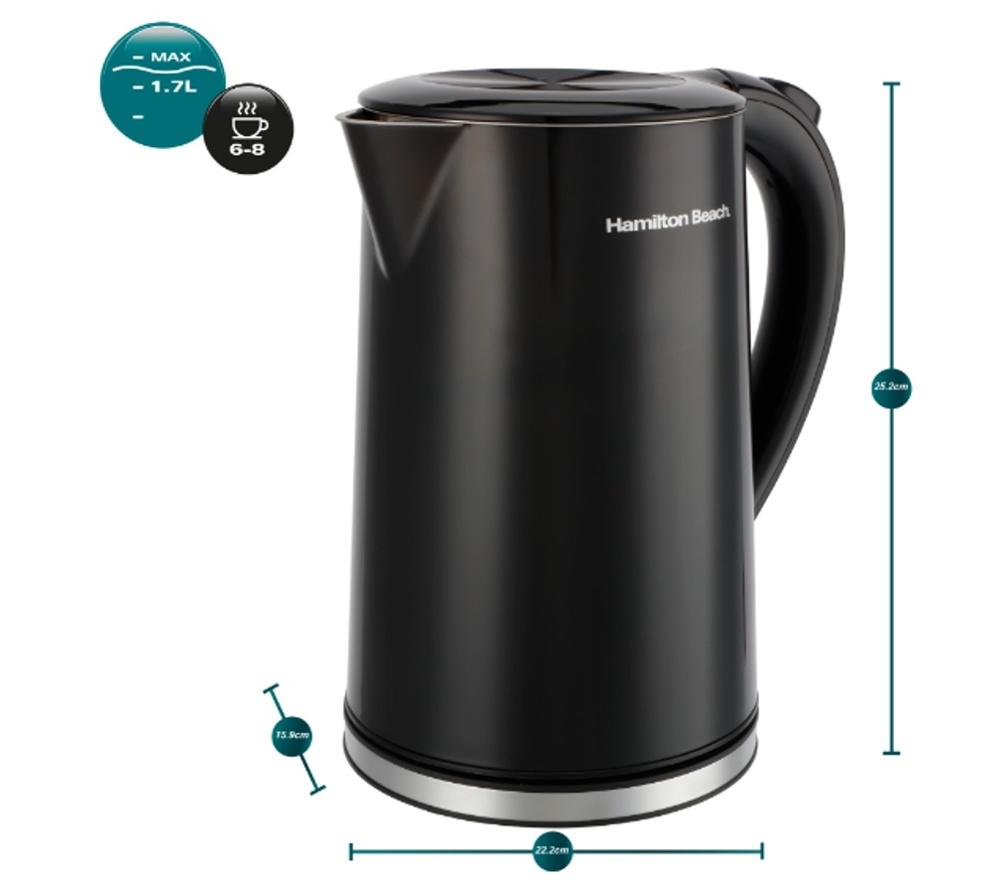 HAMILTON BEACH FlexiControl HB0011323BST Jug Kettle & 2-Slice Toaster Bundle - Black image number 3 of 14