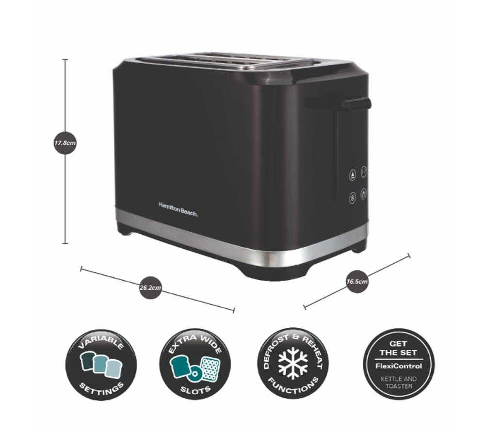 HAMILTON BEACH FlexiControl HB0011323BST Jug Kettle & 2-Slice Toaster Bundle - Black image number 4 of 14