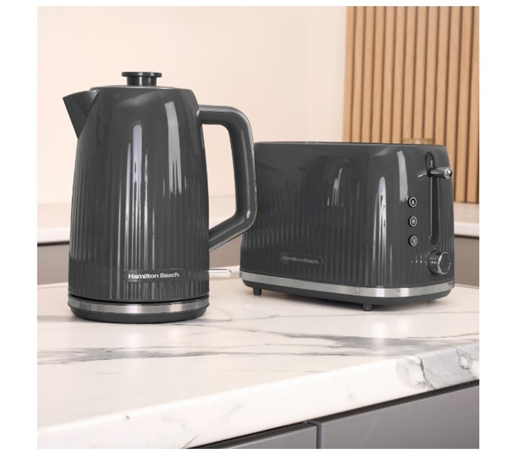 HAMILTON BEACH Miami HBMIAKSCH Solo Microwave, Electric Kettle & 2-Slice Toaster Bundle - Charcoal image number 3 of 10