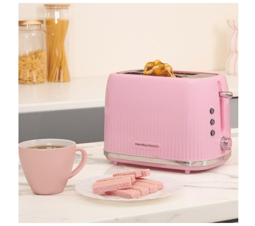 HAMILTON BEACH Miami HBMIAKSFP Solo Microwave, Electric Kettle & 2-Slice Toaster Bundle - Pink image number 5 of 10