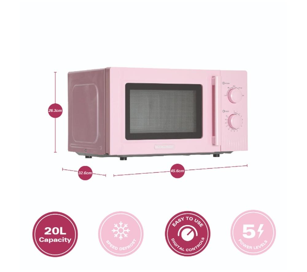 HAMILTON BEACH Miami HBMIAKSFP Solo Microwave, Electric Kettle & 2-Slice Toaster Bundle - Pink image number 10 of 10