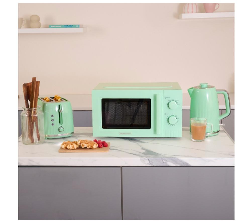 HAMILTON BEACH Miami HBMIAKSMM Solo Microwave, Electric Kettle & 2-Slice Toaster Bundle - Mint image number 2 of 9