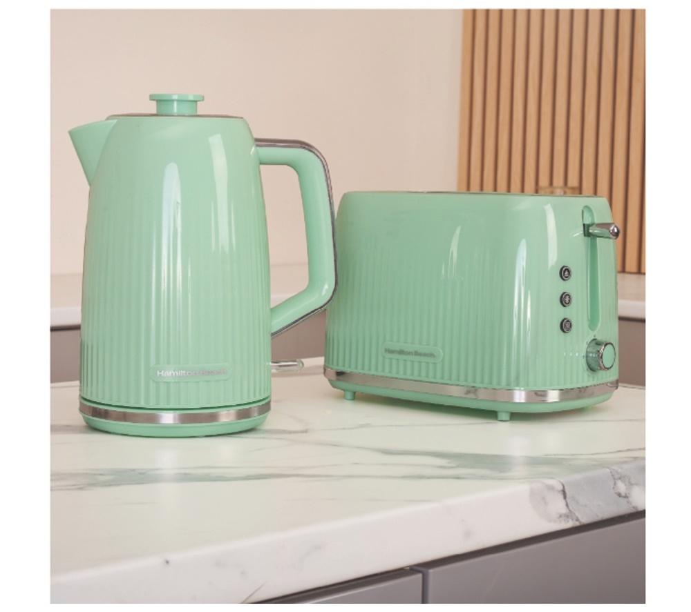 HAMILTON BEACH Miami HBMIAKSMM Solo Microwave, Electric Kettle & 2-Slice Toaster Bundle - Mint image number 4 of 9