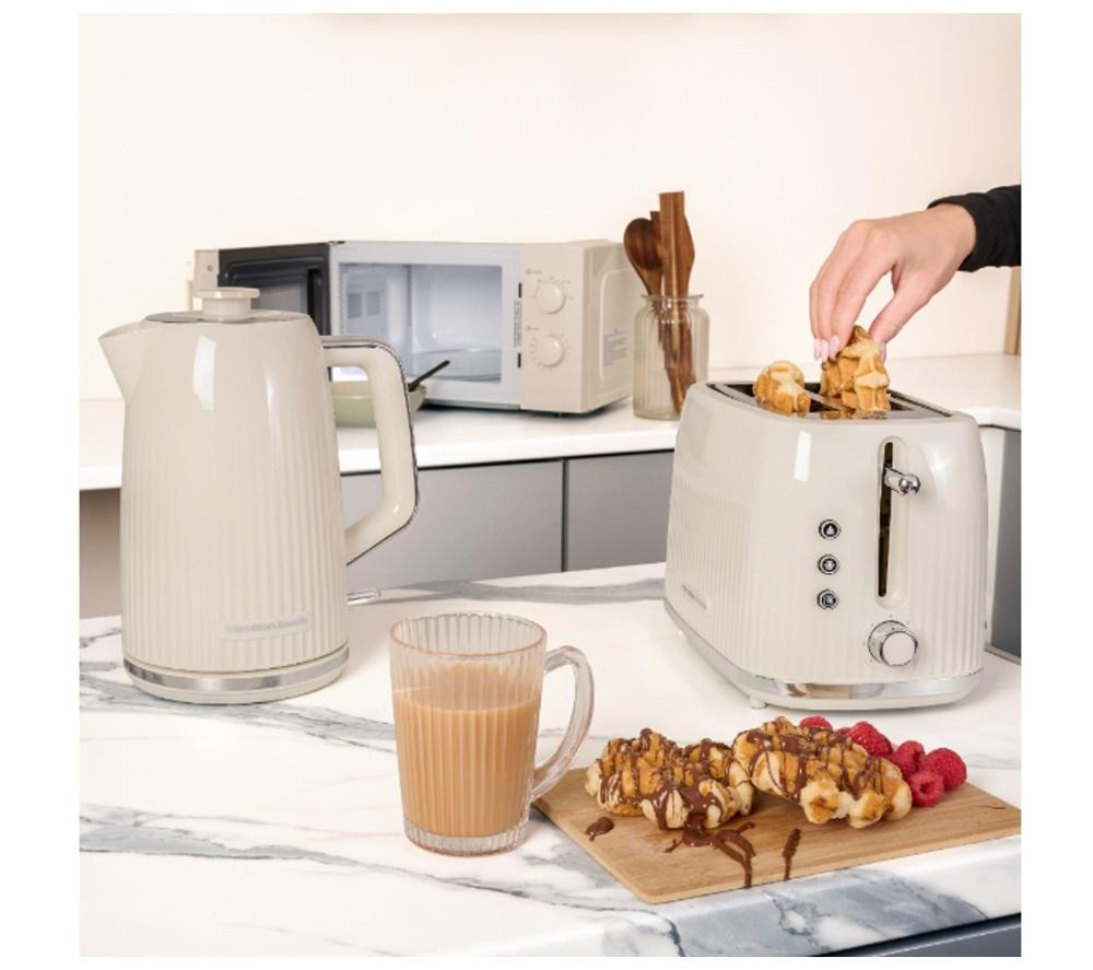 HAMILTON BEACH Miami HBMIAKSS Solo Microwave, Electric Kettle & 2-Slice Toaster Bundle - Sand image number 2 of 7