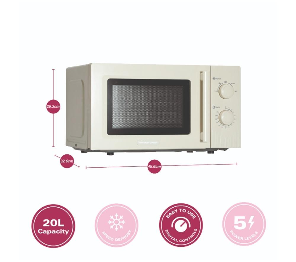HAMILTON BEACH Miami HBMIAKSS Solo Microwave, Electric Kettle & 2-Slice Toaster Bundle - Sand image number 7 of 7
