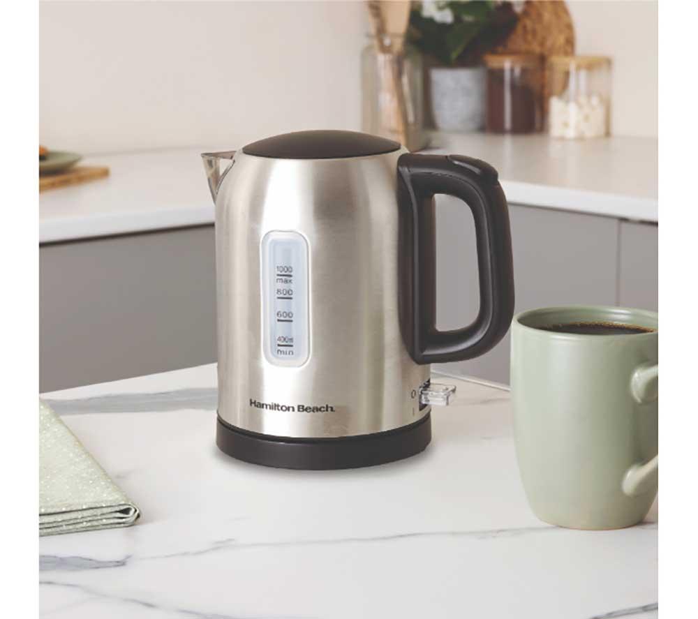 HAMILTON BEACH Rise Jug Kettle & 4-Slice Toaster Bundle - Silver image number 2 of 5