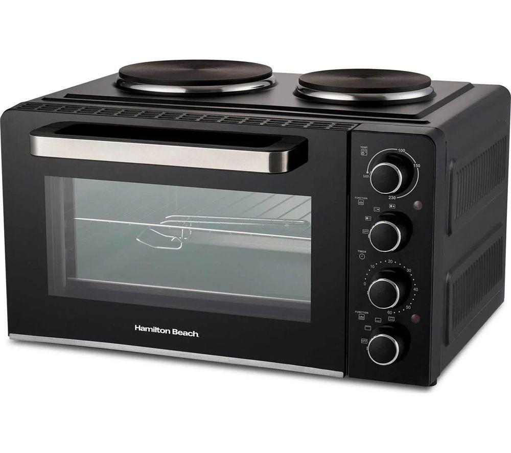 HAMILTON BEACH Rise Jug Kettle, 4-Slice Toaster & Mini Oven Bundle - Silver & Black image number 2 of 4