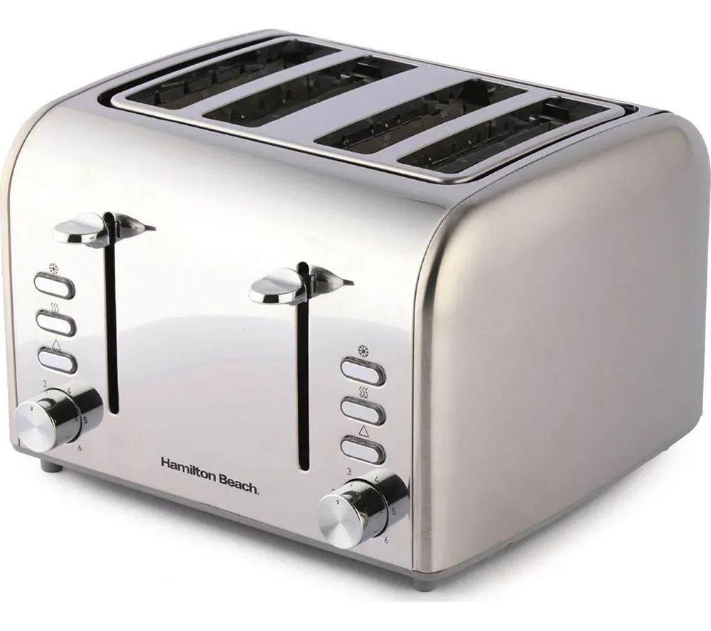 HAMILTON BEACH Rise Jug Kettle, 4-Slice Toaster & Mini Oven Bundle - Silver & Black image number 3 of 4