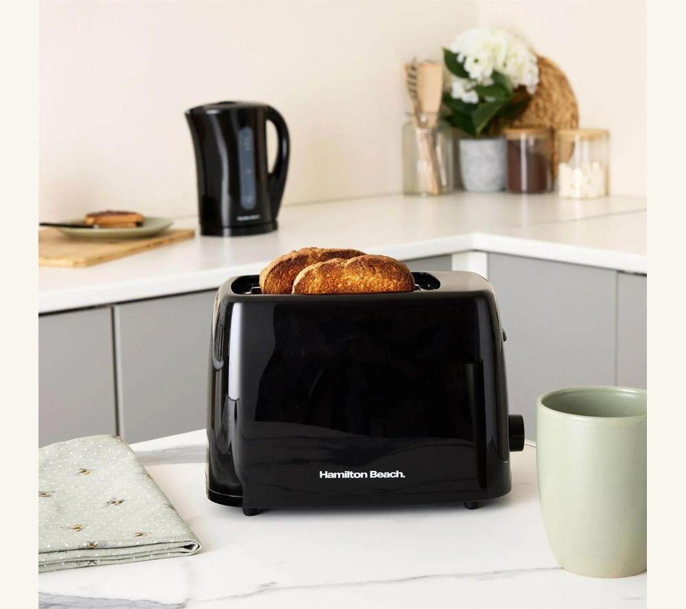 HAMILTON BEACH Essentials Jug Kettle & 2-Slice Toaster Bundle - Black image number 3 of 4