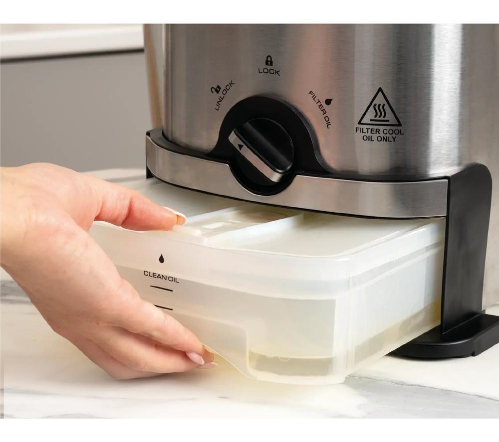 HAMILTON BEACH Professional PureFry Deep Fryer - Silver & Black image number 4 of 6