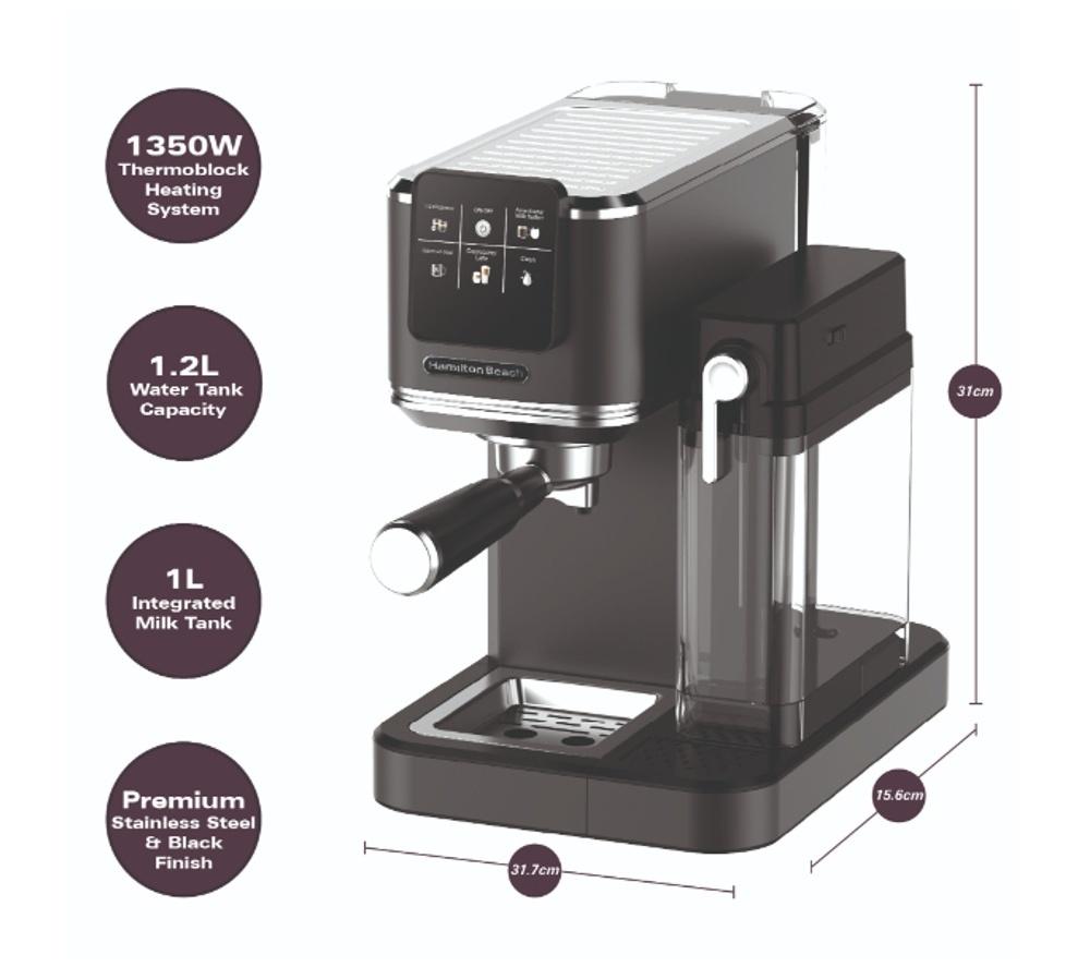 HAMILTON BEACH BaristaPro+ Touch HBC7210B Coffee Machine - Black image number 13 of 13