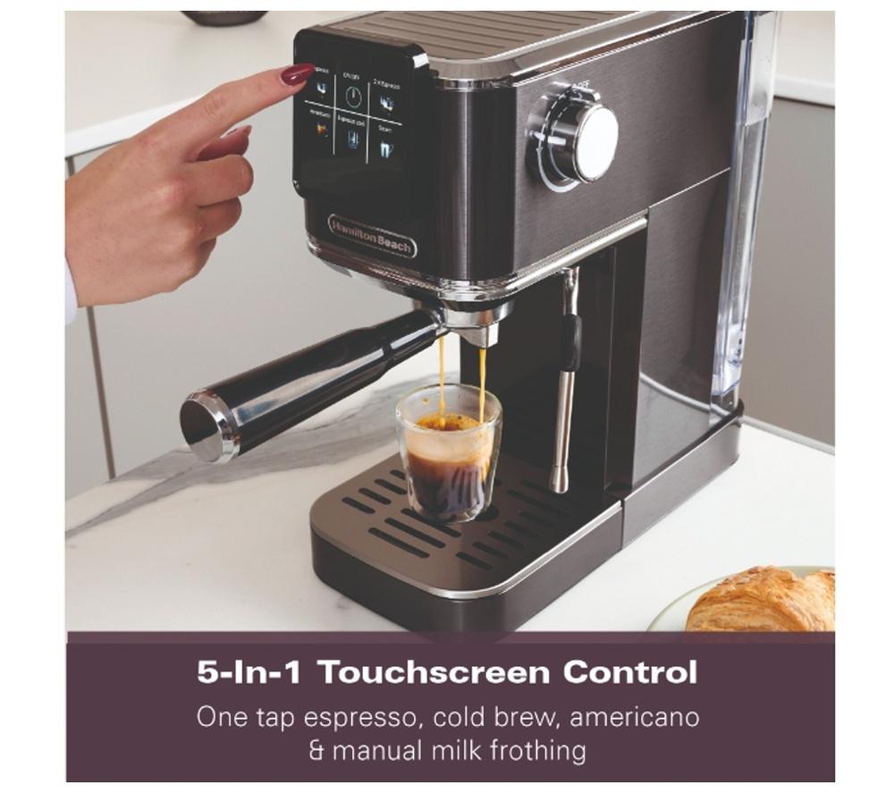 HAMILTON BEACH BaristaPro Touch HBC5210B Espresso Coffee Machine - Black image number 7 of 14