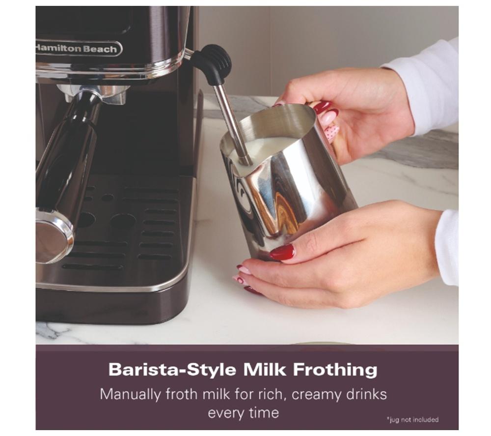 HAMILTON BEACH BaristaPro Touch HBC5210B Espresso Coffee Machine - Black image number 8 of 14