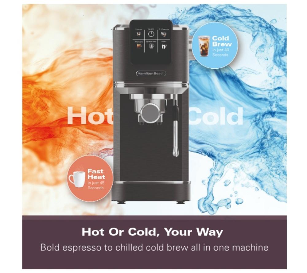 HAMILTON BEACH BaristaPro Touch HBC5210B Espresso Coffee Machine - Black image number 10 of 14