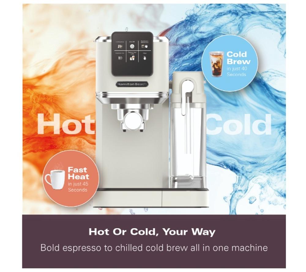 HAMILTON BEACH BaristaPro Touch HBC7210C Coffee Machine - Cream image number 10 of 13