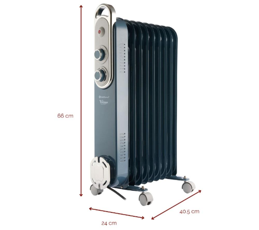 REDIFFUSION Rediffusion Vintage REDB14KBLEE Portable Oil-Filled Radiator - Blue image number 4 of 6