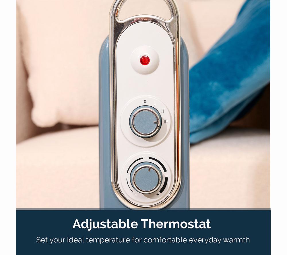 REDIFFUSION Rediffusion Vintage REDB14KBLEE Portable Oil-Filled Radiator - Blue image number 8 of 12