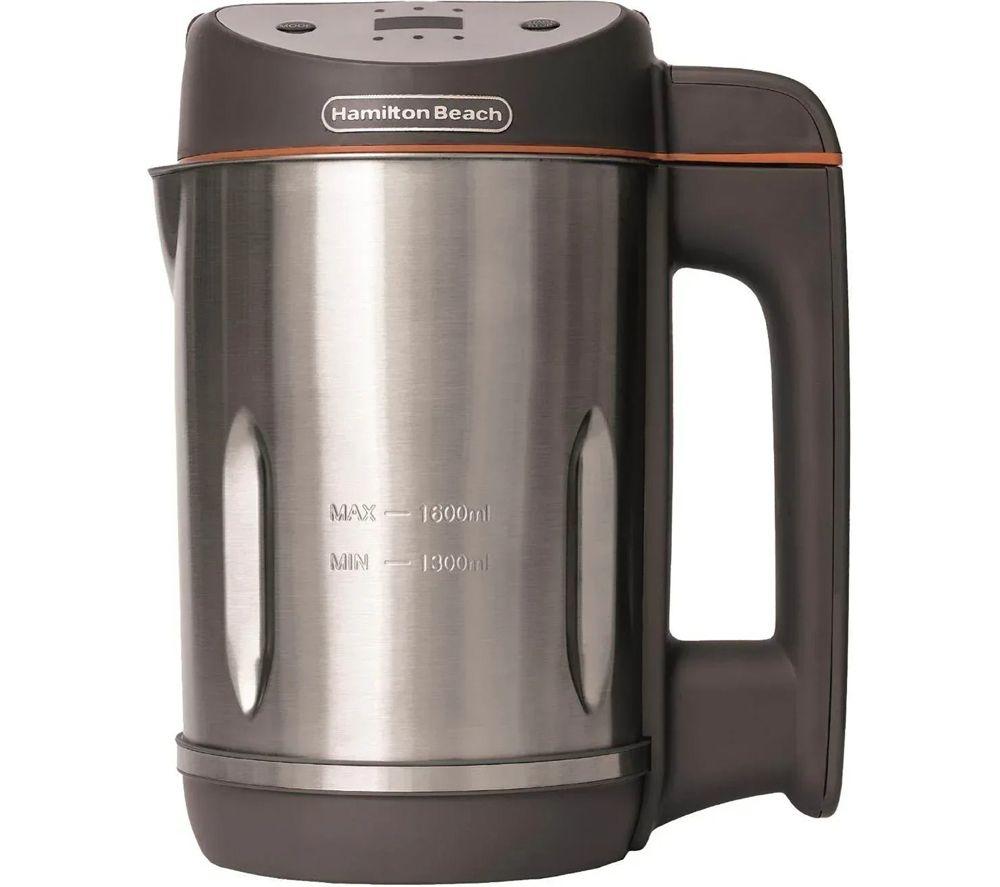 Hamilton Beach 3-in-1 Soup Maker & Smoothie Blender 1.6L, Angled Digital Display & Timer, Auto-Stir & Overspill Sensor, Makes 4 Portions of Fresh Soup, Juices & Shakes, Easy Clean, Grey - HBSM003G - Image 4