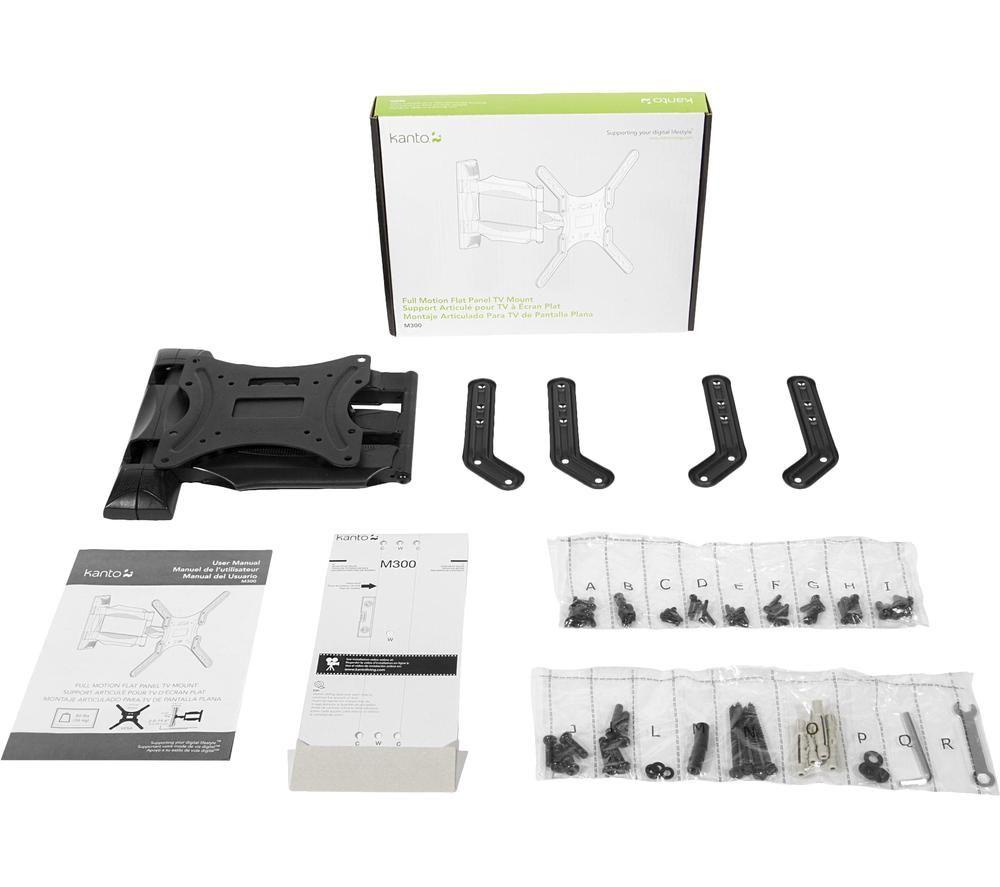 KANTO AUDIO M300 Full Motion 26 - 55" TV Bracket - Black image number 15 of 15