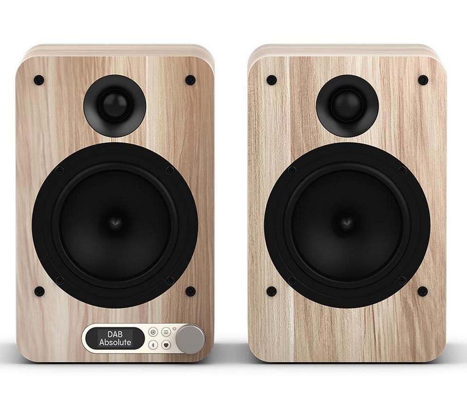 PURE Classic Active Bluetooth Speaker System - Cotton White & Oak