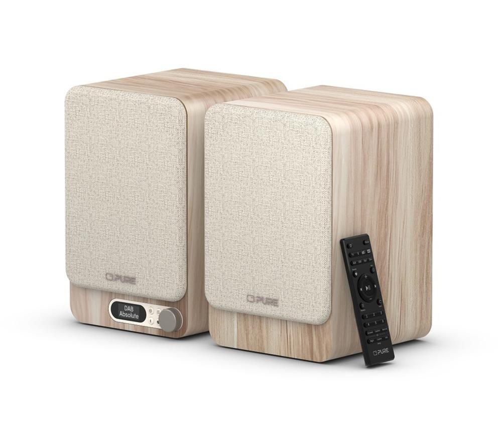 PURE Classic Active Bluetooth Speaker System - Cotton White & Oak image number 4 of 10