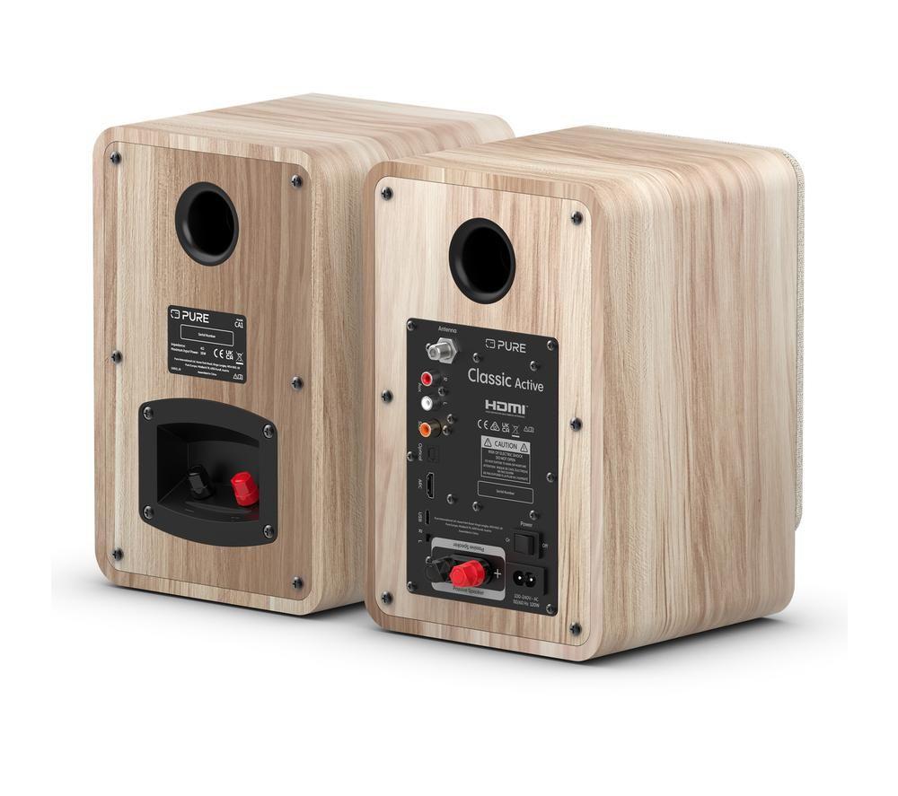 PURE Classic Active Bluetooth Speaker System - Cotton White & Oak image number 5 of 10