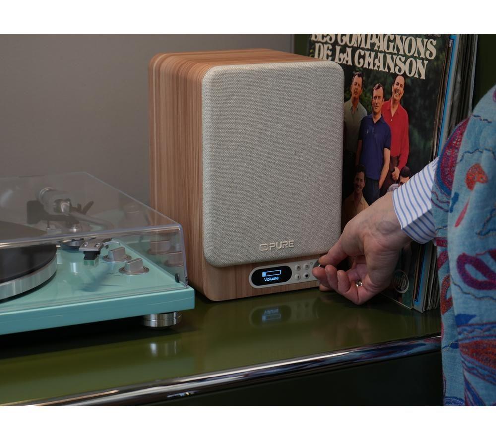PURE Classic Active Bluetooth Speaker System - Cotton White & Oak image number 9 of 10