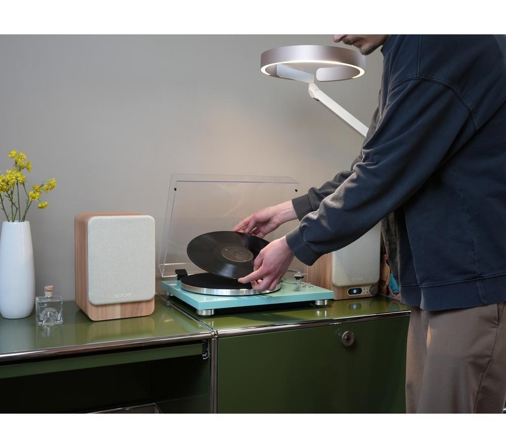 PURE Classic Active Bluetooth Speaker System - Cotton White & Oak image number 10 of 10