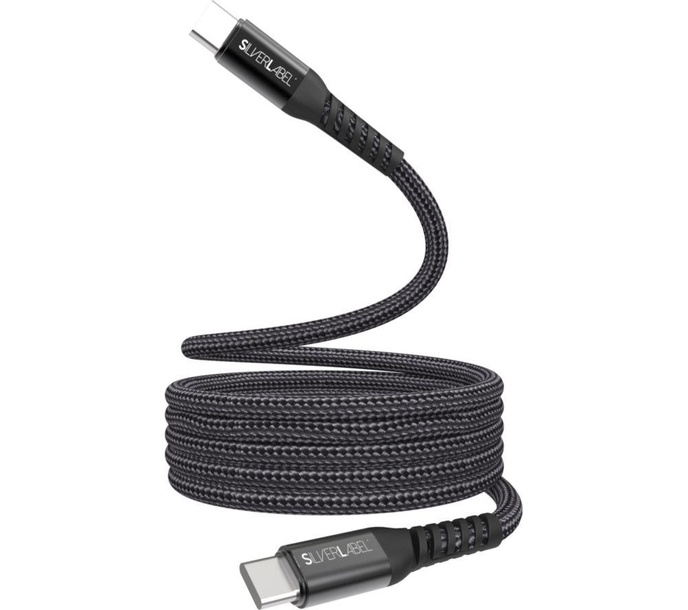 SILVERLABEL Braided Magnetic USB Type-C to USB Type-C Cable - 1 m, Black image number 3 of 5