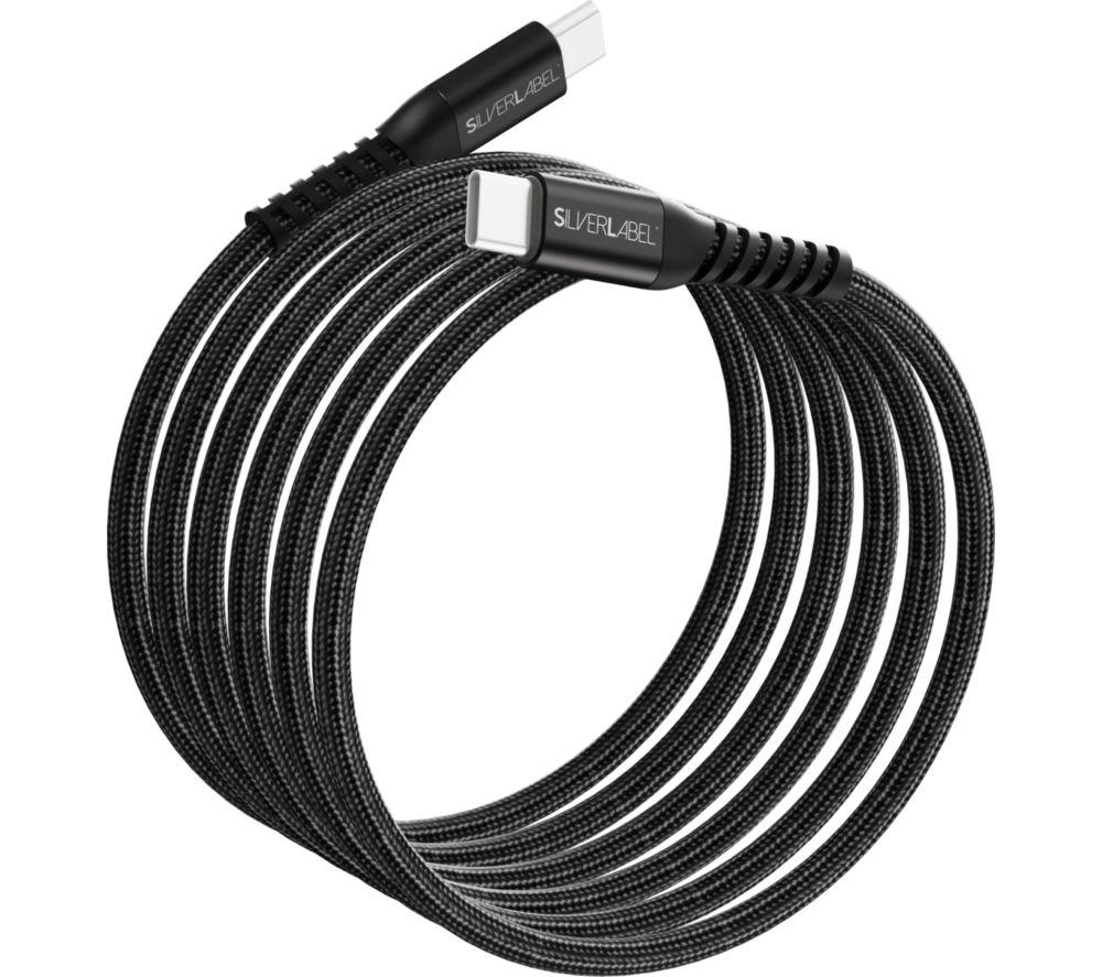 SILVERLABEL Braided Magnetic USB Type-C to USB Type-C Cable - 1 m, Black image number 4 of 5