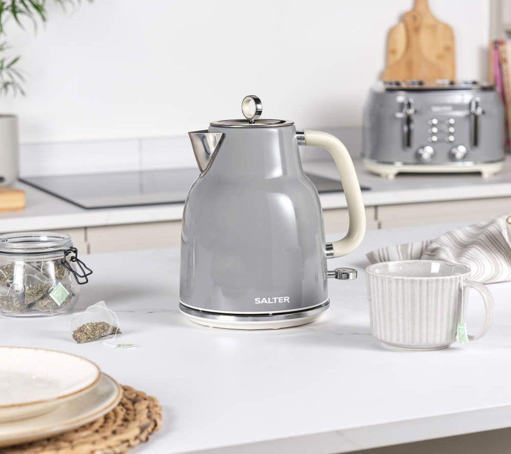 SALTER COMBO-9767 Retro Jug Kettle and 2-Slice Toaster Bundle - Grey image number 8 of 8