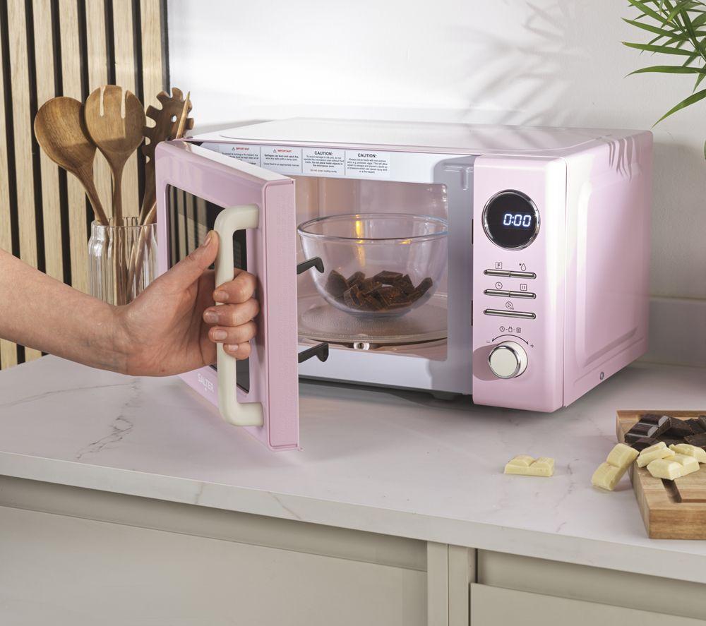 SALTER Retro COMBO-9610 Electric Kettle, 2-Slice Toaster & Microwave Bundle - Pink image number 2 of 7