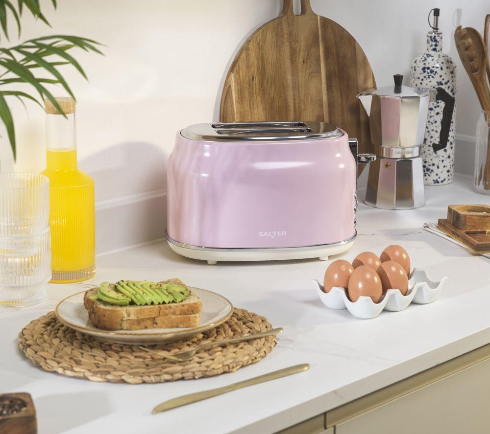 SALTER Retro COMBO-9610 Electric Kettle, 2-Slice Toaster & Microwave Bundle - Pink image number 4 of 7