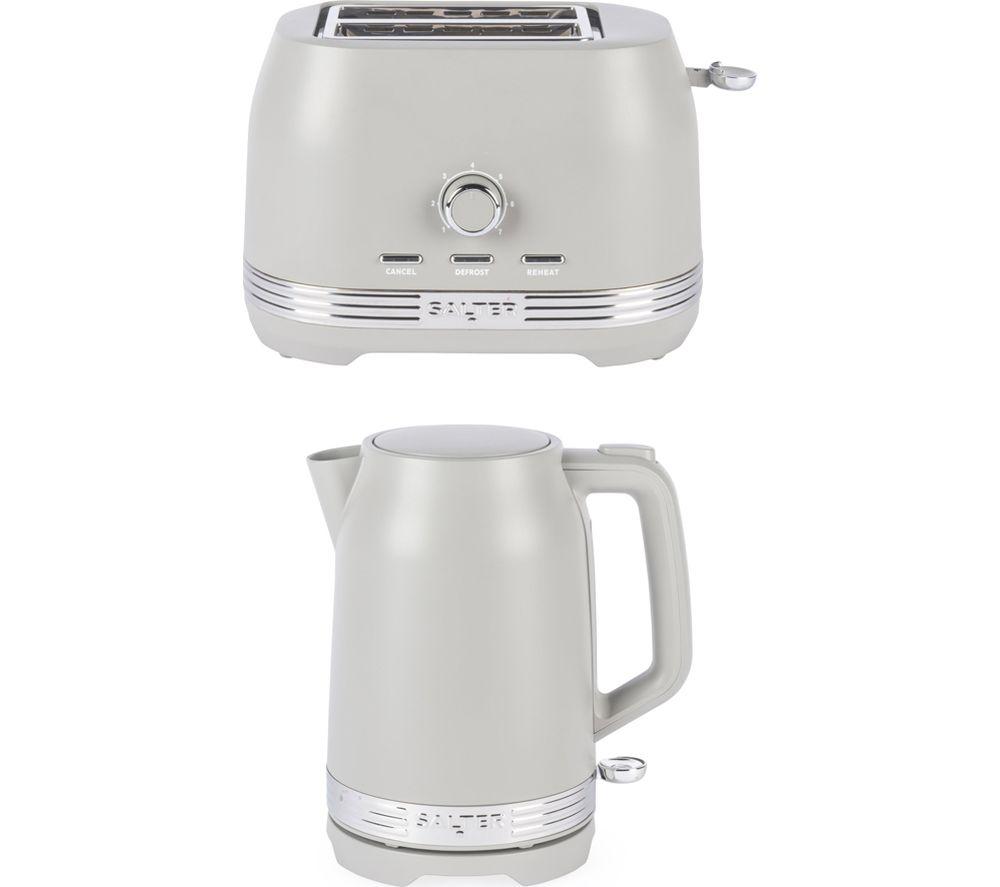 Salter Rise Combo-9071 Jug Kettle & 2-Slice Toaster Bundle - Grey, Silver/Grey
