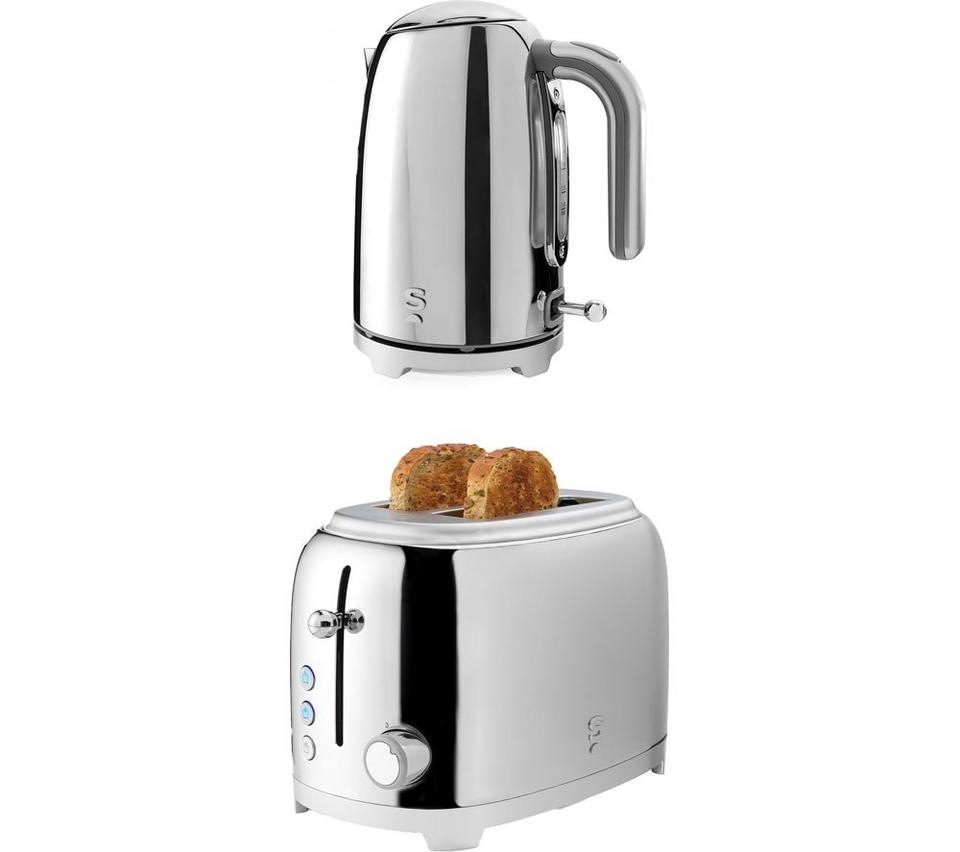SALTER COMBO-9072 Muse Jug Kettle & 2-Slice Toaster Bundle - Silver