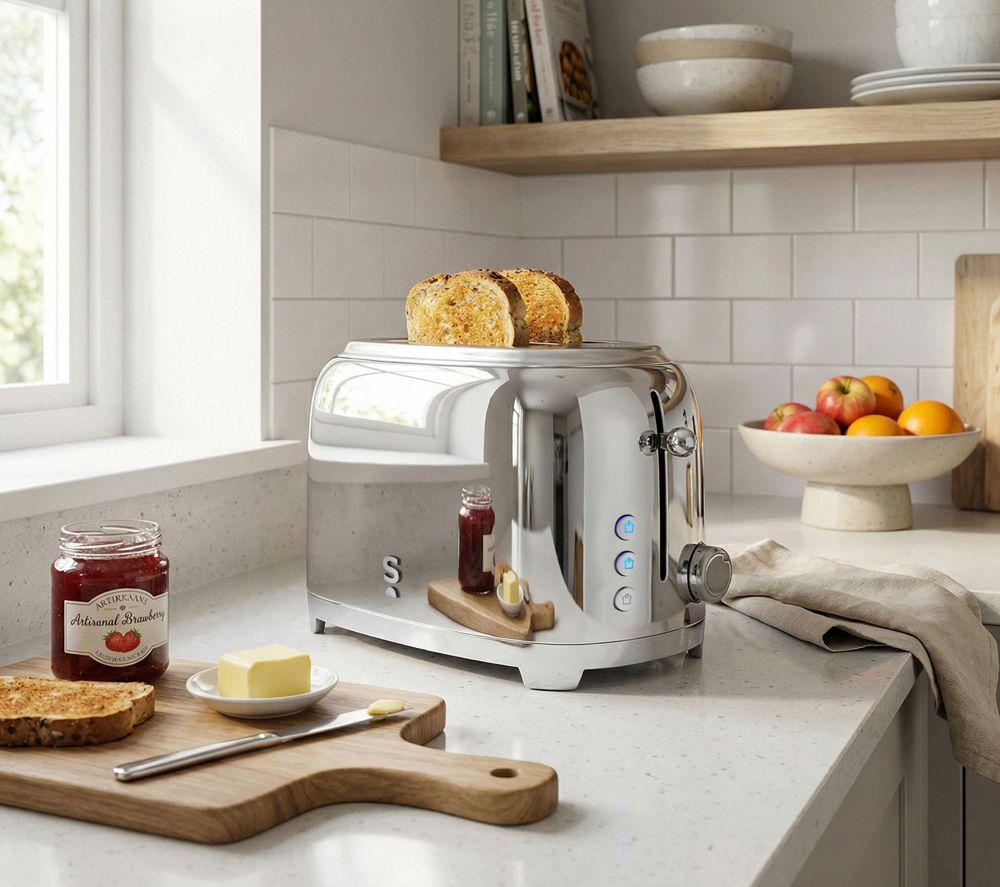 SALTER COMBO-9072 Muse Jug Kettle & 2-Slice Toaster Bundle - Silver image number 2 of 6