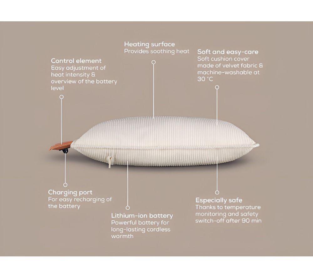 BEURER HK 77 Cordless Heating Cushion - White image number 2 of 6