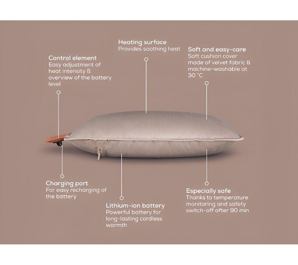 BEURER HK 77 Cordless Heating Cushion - Brown image number 2 of 7