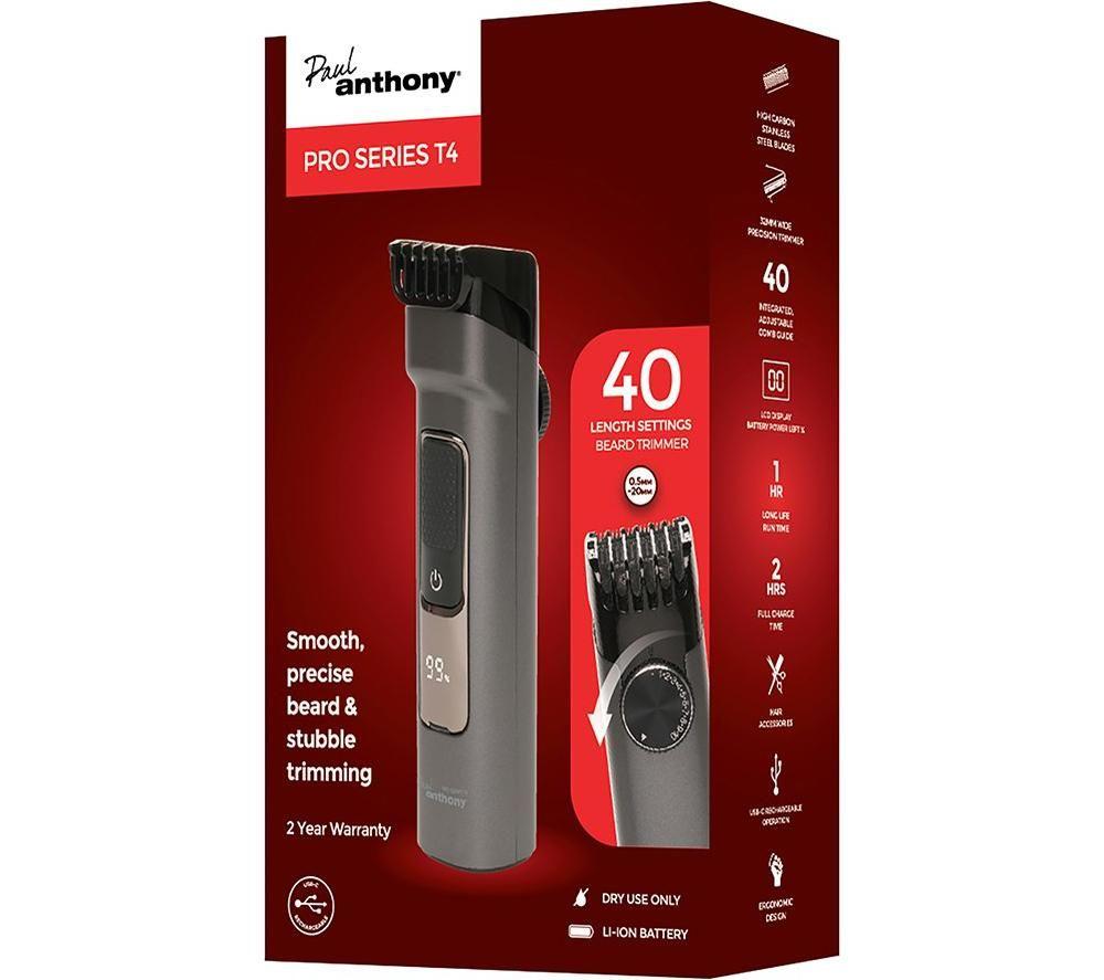 PAUL ANTHONY Pro Series T4 H5135 Beard Trimmer - Graphite Grey image number 5 of 8