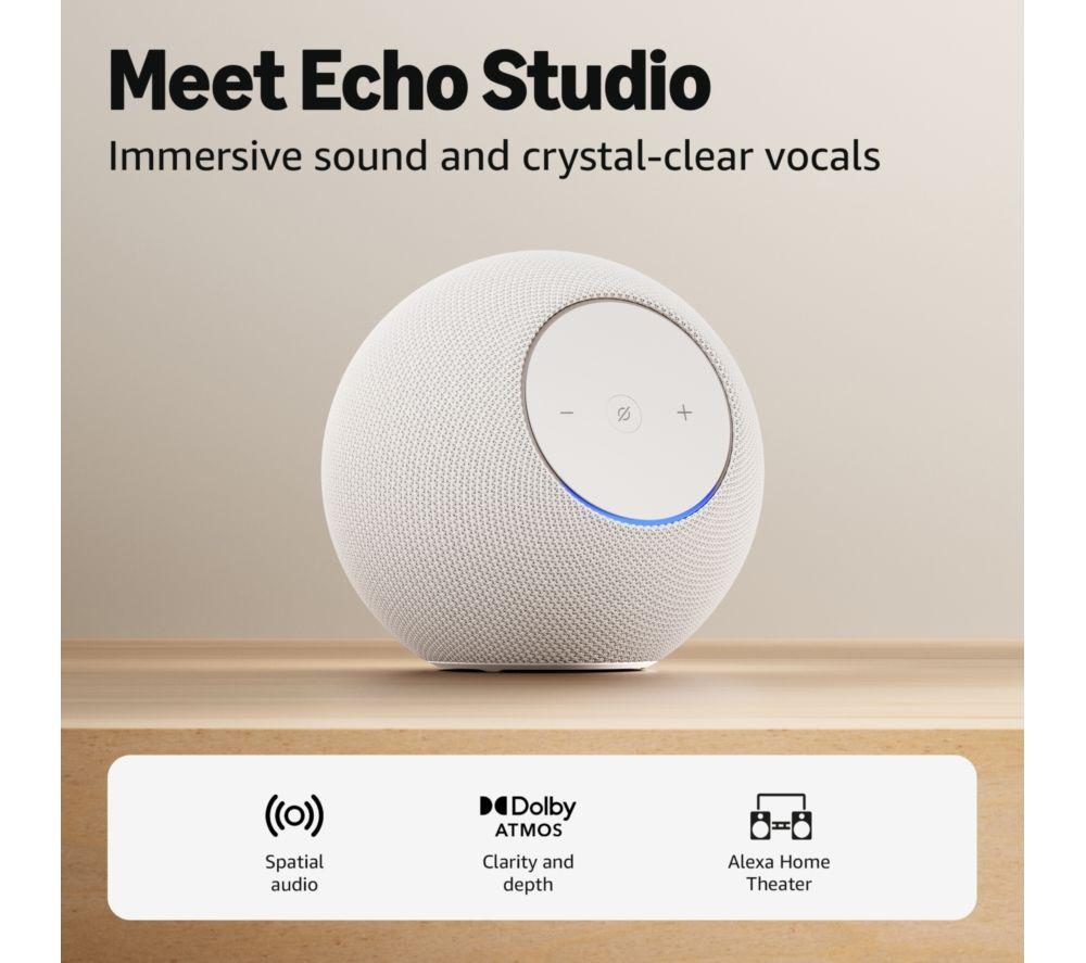 Buy AMAZON Echo Studio Smart Speaker (2025) with Alexa - Glacier