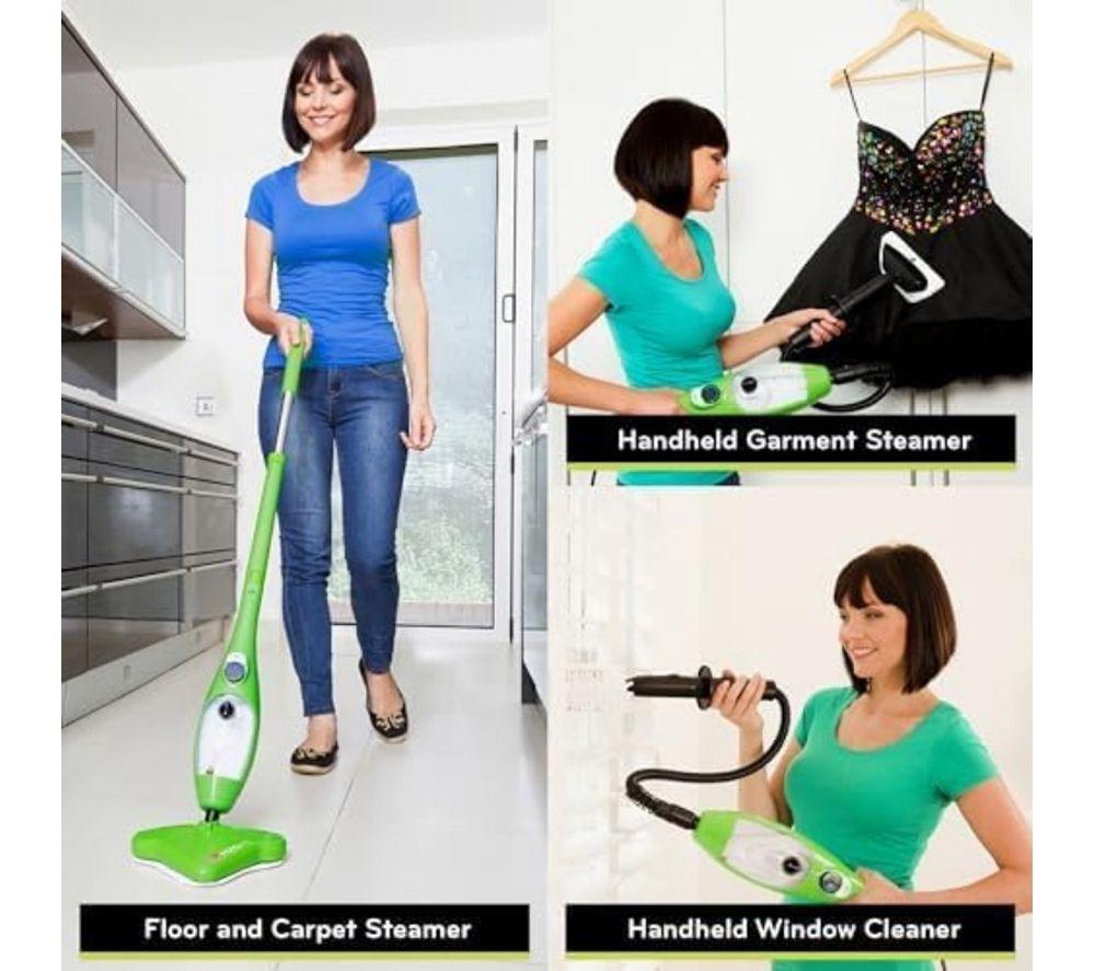 H2O H2O X5 5-in-1 Deluxe Steam Mop - Green image number 7 of 9