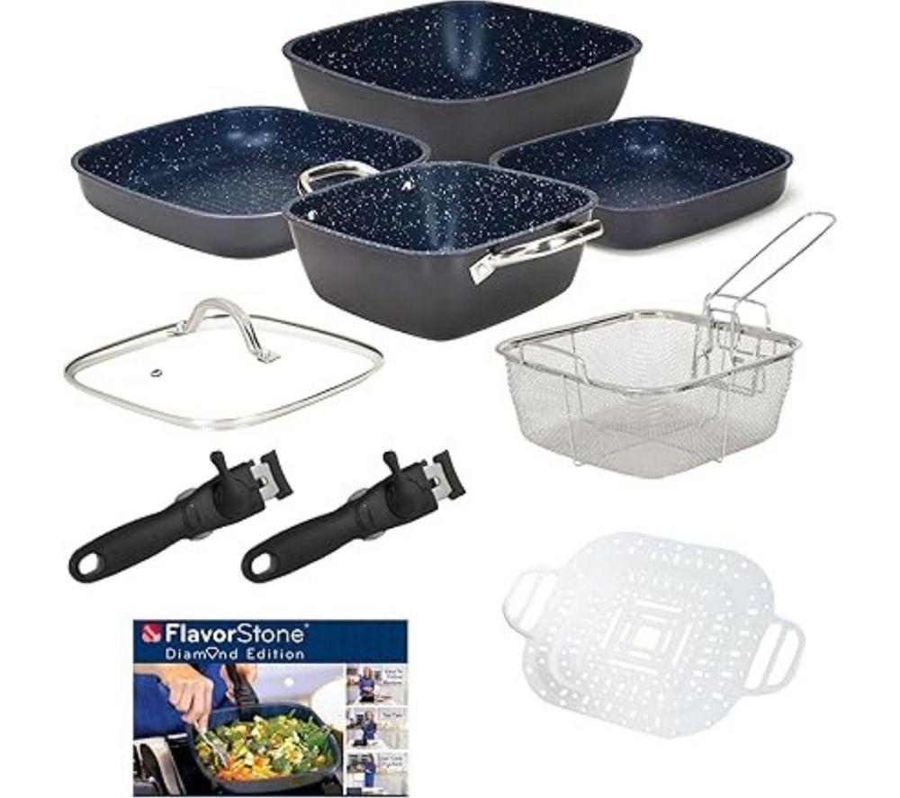 THANE Diamond Chef's Collection Non-stick Pan Set - Navy image number 2 of 12