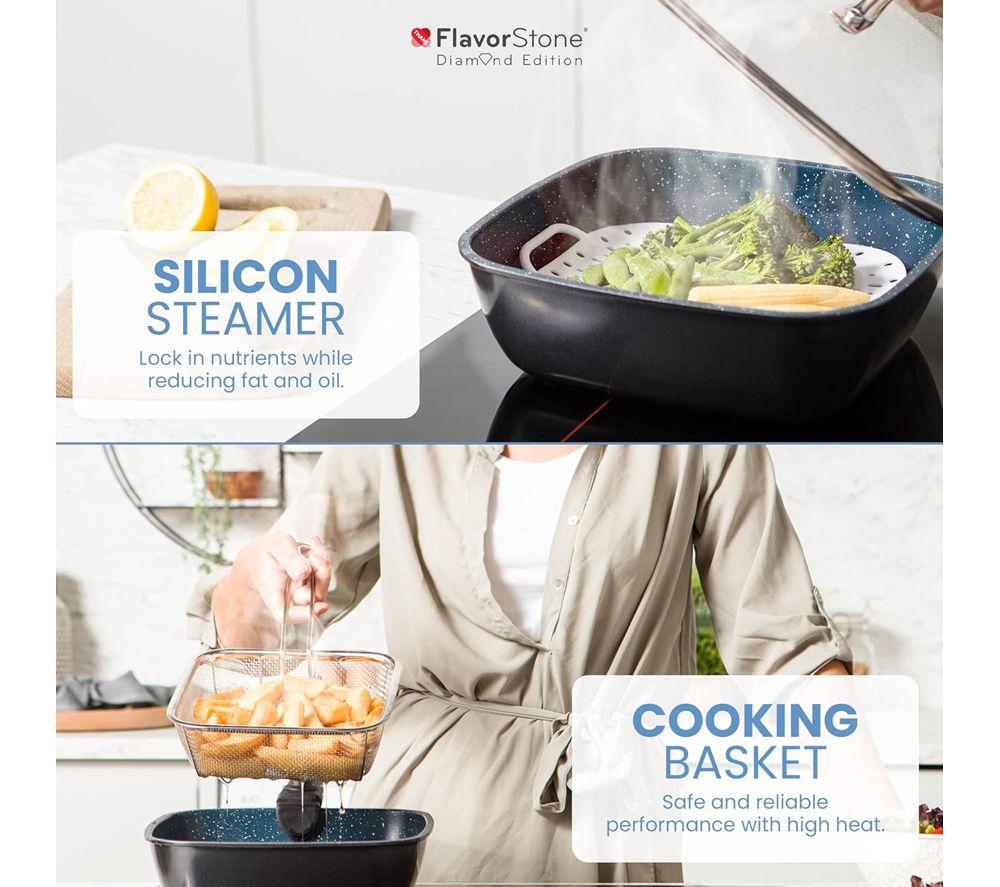 THANE Diamond Chef's Collection Non-stick Pan Set - Navy image number 8 of 12