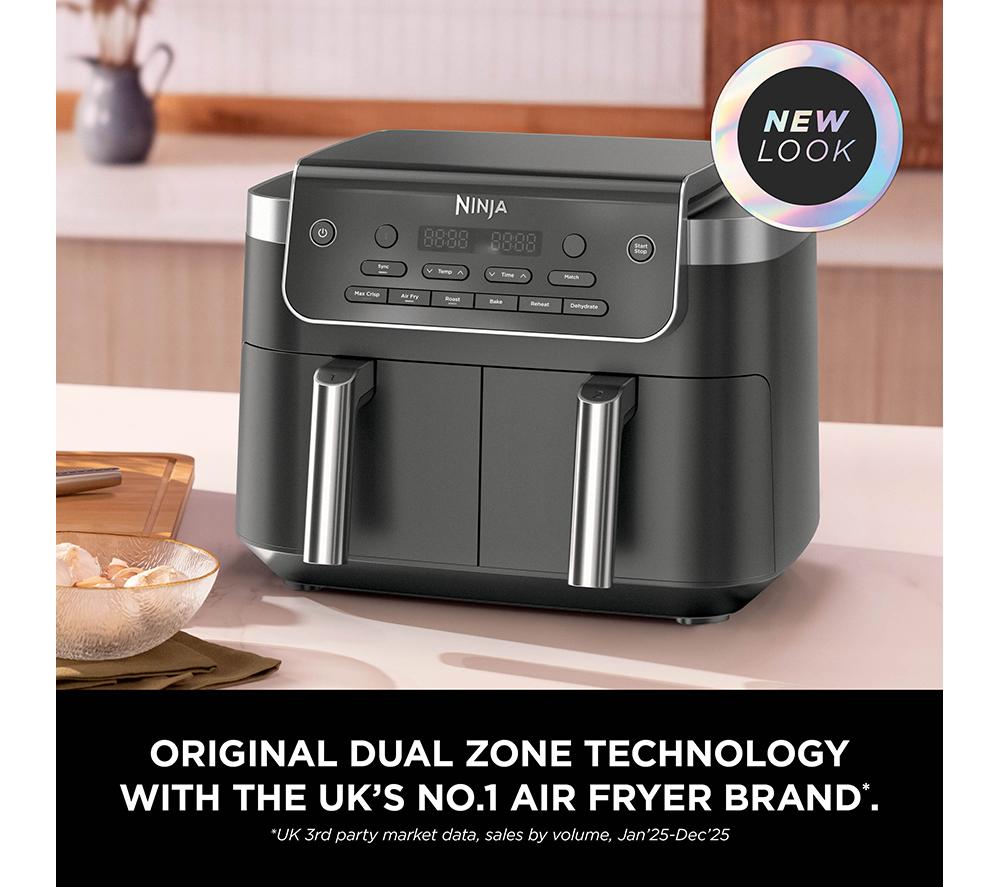 NINJA 6-in-1 DualZone DZ801UK 7.6L Air Fryer &ndash; Grey image number 2 of 11