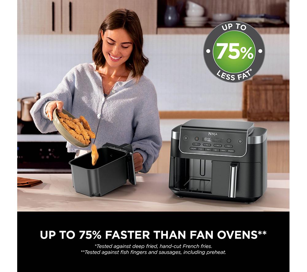NINJA 6-in-1 DualZone DZ801UK 7.6L Air Fryer &ndash; Grey image number 6 of 11